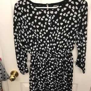 Black dress with hearts